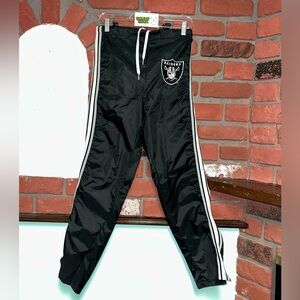 Vintage 80s DeLONG NFL Raiders Zip Athletic Pants Men’s Size Medium